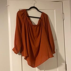 ASOS Curve, Off the shoulder rustic orange top/blouse, Size 20